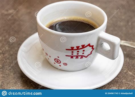 Black Coffee in White Cup at the Airport Bremen Germany Stock Image - Image of mediterranean ...