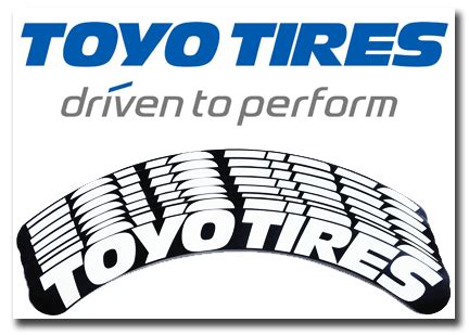 Toyo Tires Tire Stickers – White and Black | TIRE STICKERS .COM