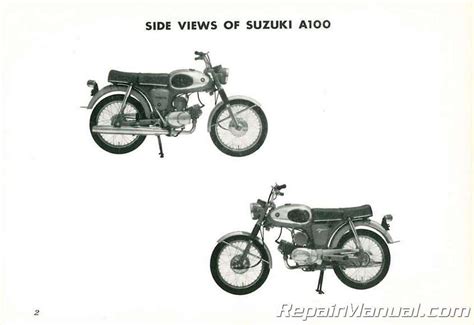 Used Suzuki A100 Motorcycle Owners Manual