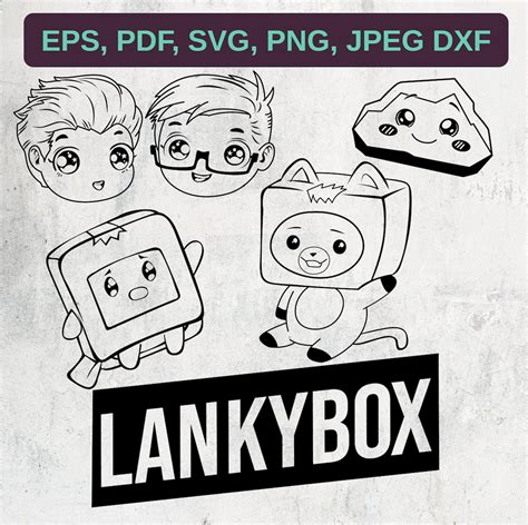 Roblox lankybox coloring pages