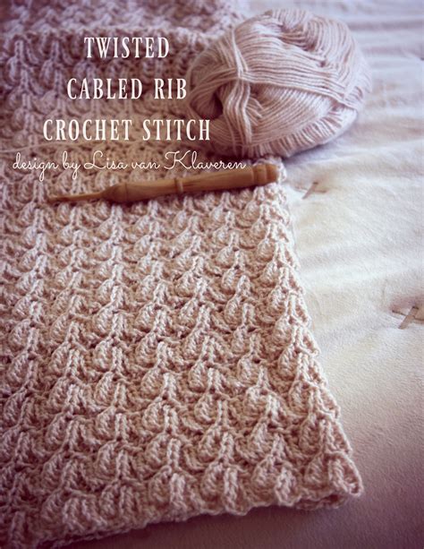 CROCHET PATTERN Twisted Cabled Rib Stitch Make a Blanket or Scarf of Any Size PDF Download ...