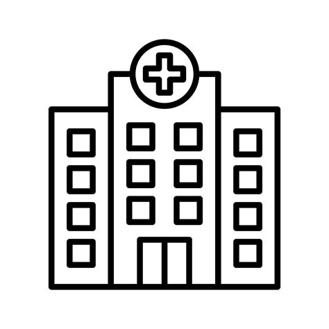 Hospital Outline Icon 1511712 Vector Art at Vecteezy