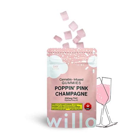 200mg THC Gummies - Pink Champagne (Day) by WILLO - KingCrop