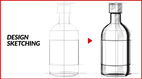 Product Design Sketching: How To Draw a Bottle (Sketch Tutorial for ...