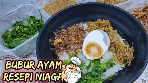 bubur ayam telur masin // resepi niaga /sangat mudah - YouTube