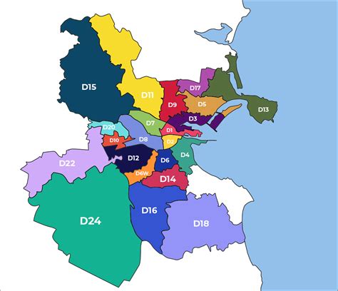 Handy Map Of The Postal Codes Of R/Dublin, 42% OFF