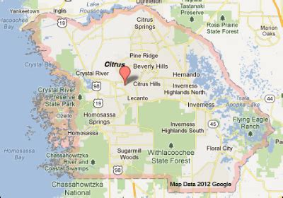 Citrus County Fl Map | Hiking In Map