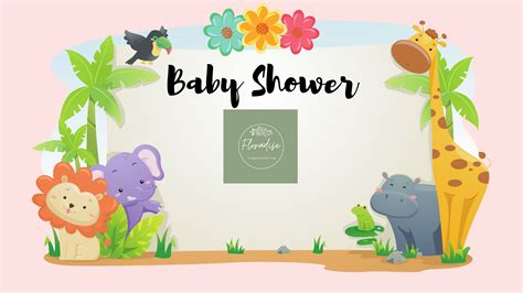 Virtual Baby Shower Background Jungle Animal Zoom Baby - Etsy