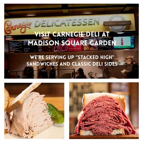 Visit Carnegie Deli at Madison Square Garden. We're serving up "stacked high" sandwiches and ...