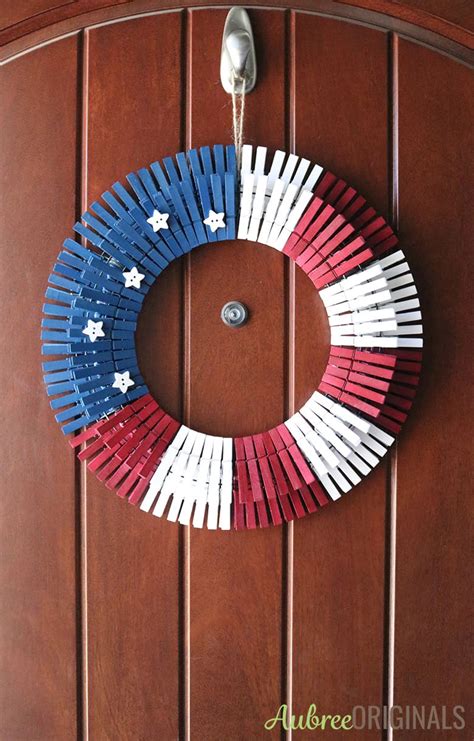 DIY 4th of July Clothespin Wreath: Easy Dollar Store Craft Project - Aubree Originals