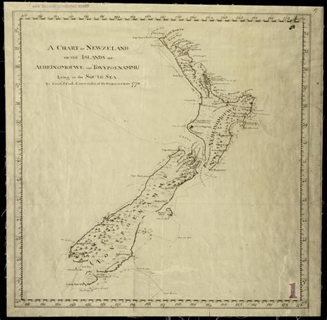 Captain Cook’s first map of New Zealand 1770 - Maps on the Web