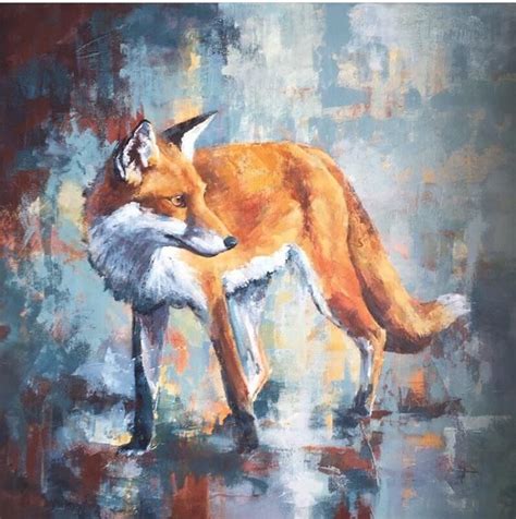 Fox, Valerie de Rozarieux (my mother), acrylic paint on canvas, 2019 ...