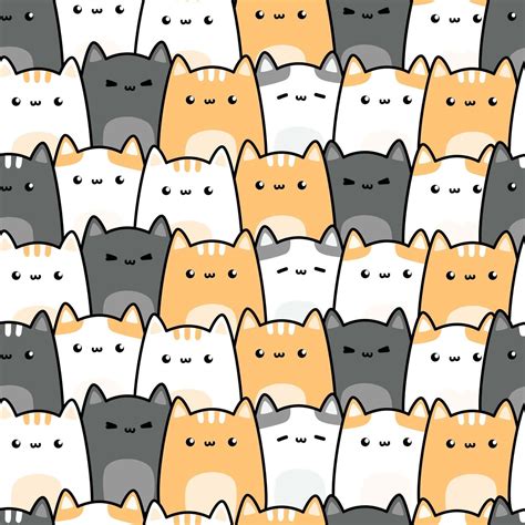 Download Cute Cats Pattern Picture | Wallpapers.com