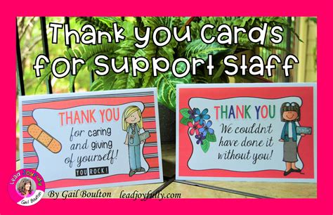 Thank You Cards for Support Staff | Lead Joyfully