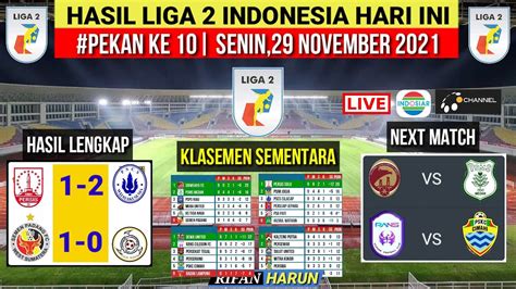 Hasil Liga 2 Hari ini | Persis vs Pscs | Klasemen Liga 2 Indonesia 2021 ...