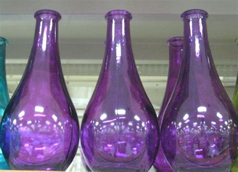 Colorful Glass Bottle Vases Purple Pink Cobalt Blue Green Moroccan Indian Apothecary Perfume Oil ...
