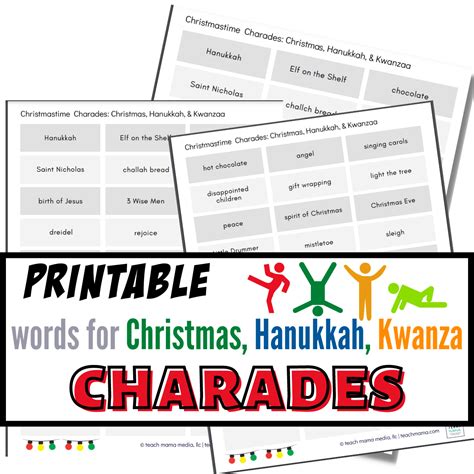 christmas charades - teach mama shop