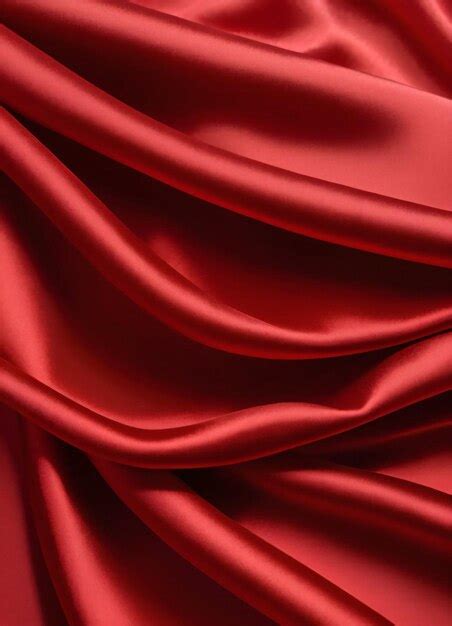 Premium AI Image | Red Silk Fabric Texture Background