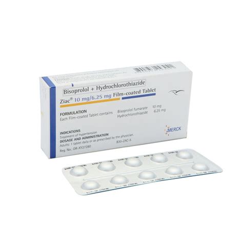 Buy Rx: Ziac 10 mg / 6.25 mg Tablet Online | Southstar Drug