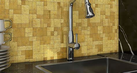 BeNice Mosaic Tile Peel and Stick Backsplash Tile for Kitchen, Metal Backsplash Bathroom Wall ...