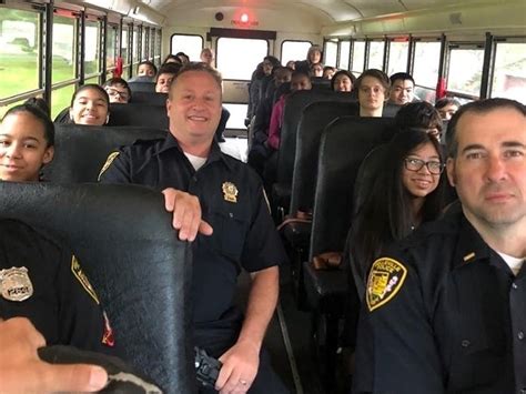 Belleville Cops Ride On School Buses, Chat With Students | Belleville, NJ Patch