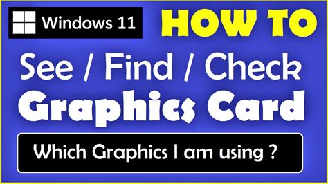 Windows 11 Graphics Card