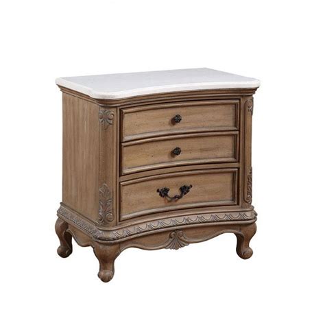 Teagan Marble Top Nightstand Acme Furniture | Furniture Cart