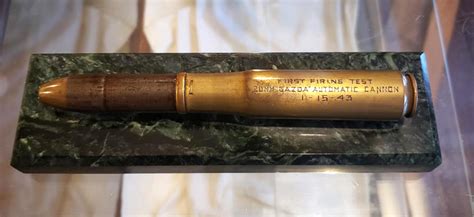 [FEATURED EXHIBIT] Prototype Gazda 20mm Cannon Shell from World War II - Varnum Continentals