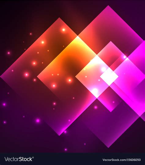 Dark background design with squares and shiny Vector Image