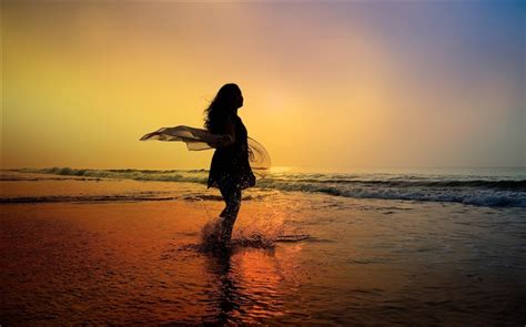 sunset beach girl-2014 High quality HD Wallpaper Wallpapers View ...