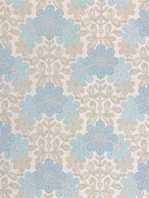 Vintage Blue Floral Wallpaper | Vintage Wallpapers - Online Shop