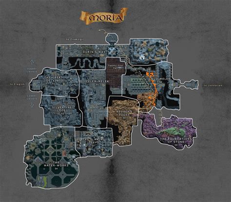 Moria Map - Zones by Level : r/lotro