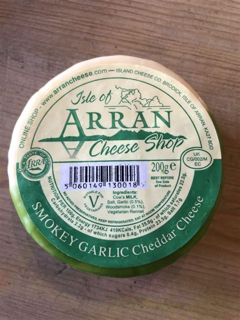 Isle of Arran Smokey Garlic Cheddar Cheese | The Storehouse Restaurant