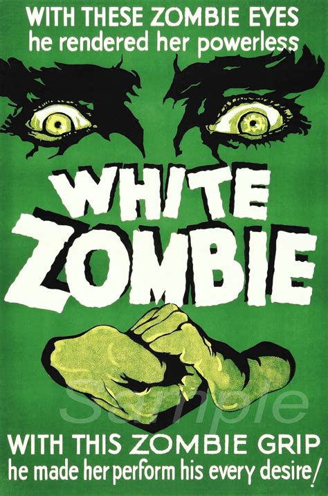 Vintage White Zombie Movie Poster Print - Etsy