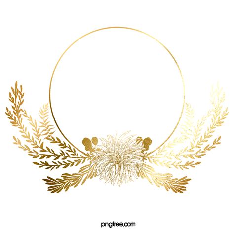 Pngtree Golden Leaves Shiny Border | Free Images at Clker.com - vector clip art online, royalty ...