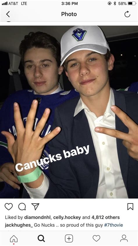 Jack Hughes Instagram Post - “Go Nucks” : r/canucks