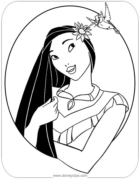 Coloring Pages For Kids Disney Princess Pocahontas Cartoon Coloring ...