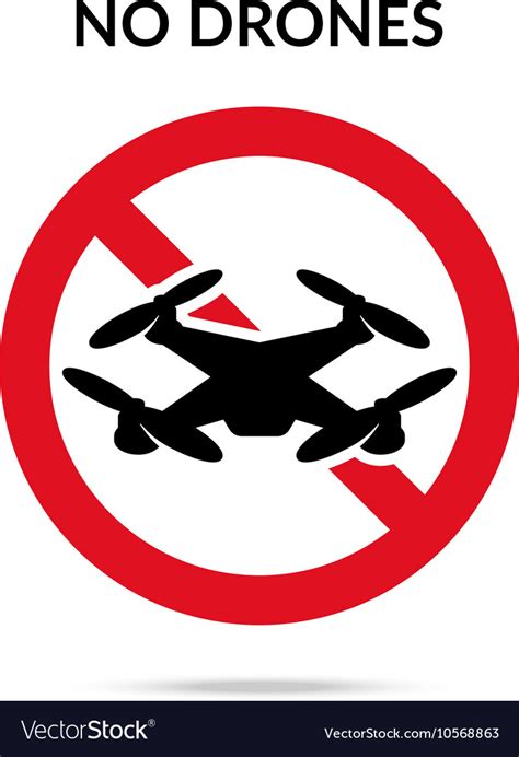 No drones sign drone flights limitations in public