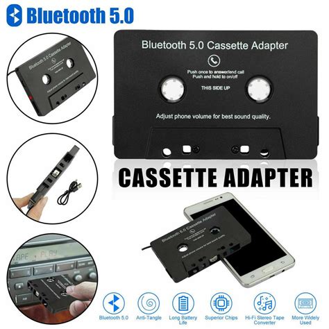 Buy Wireless Bluetooth 5.0 Cassette Adapter Car MP3 Handsfree Aux Stereo Sound Stereo Audio Tape ...