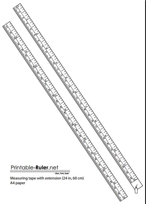 Printable Paper Tape Measure