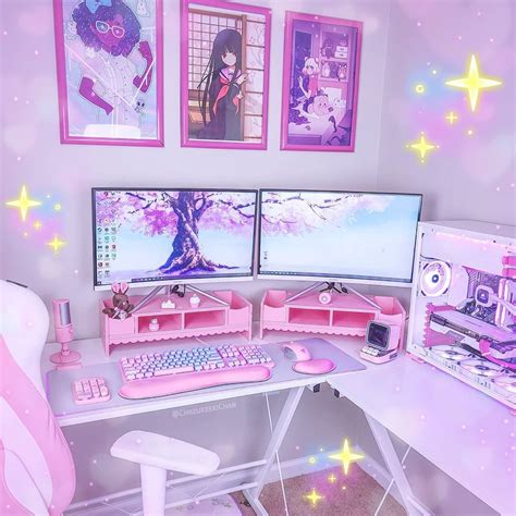 💙 Chiizukeeki Chan 💜 on Instagram: “Got new monitor stands! Thinking ...