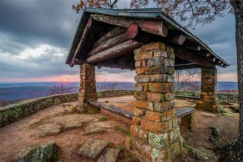 Sunset at White Rock Mountain National Recreation Area Scenic Overlook ...