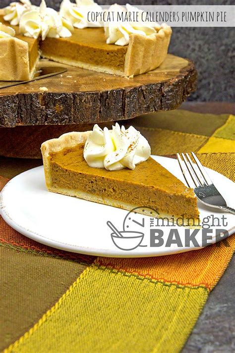 Copycat Marie Callender's Pumpkin Pie - The Midnight Baker