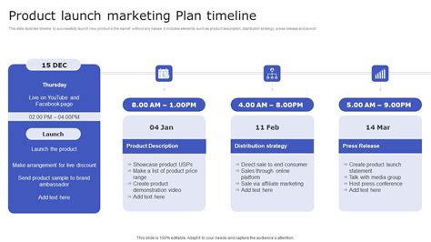 Product Launch Marketing Plan Timeline Graphics PDF - PowerPoint Templates