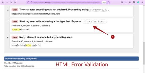 HTML & CSS Validator Tools - TestingDocs.com