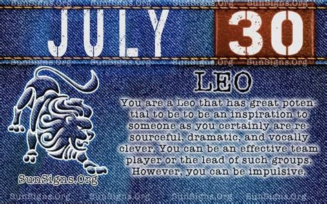 July 30 Birthday Horoscope Personality | Sun Signs