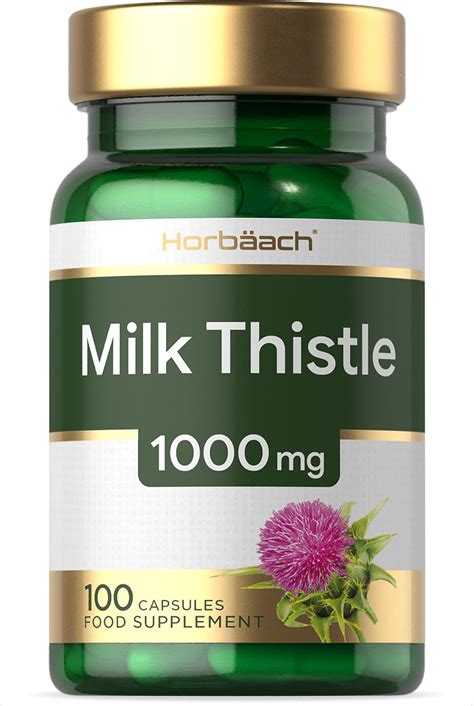 Milk Thistle Capsules | High Strength 1000mg | 100 Tablets | Liver & Gallbladder Support | No ...