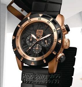 New Marc Ecko Unltd Mens Watch Rose Gold Chronograph Black Strap Rhino The EMX | eBay