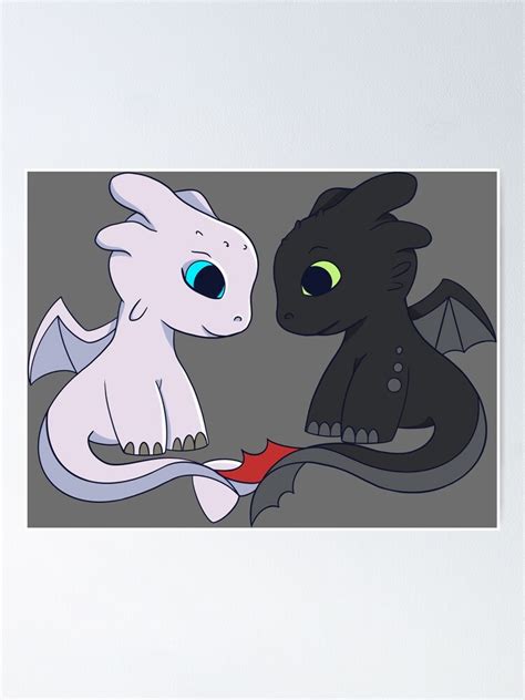 "Couple Toothless & Light Fury/Best Seller Design For Friends" Poster for Sale by DonnaDoylew ...