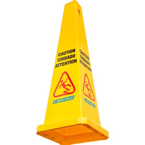 3694104 - Caution Cones And Barriers Caution Cone 36" - Yellow | Carlisle FoodService Products